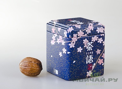Баночка жестяная для чая "цветущая сакура" 340 мл