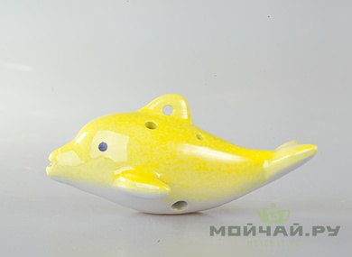 Окарина детская дельфин желтый