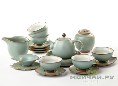 Набор посуды # 888  жу яо чайник чахай сито чайница пруд чайный 6 подставок под чашки 6 чашек