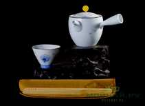 Дорожный набор для чайной церемонии # 23167: чайник 180 мл четыре пиалы по 48 мл чайница чайная доска щипцы чайное полотенце сумка для транспортировки набора