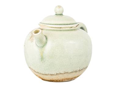 Чайник # 33841 дровяной обжиг ручная роспись керамика Дэхуа 190 мл